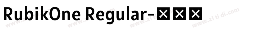 RubikOne Regular字体转换 RubikOne Regular字体转换